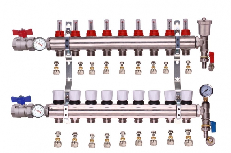 underfloor heating manifolds 9 port system high quality 12mm 15mm 16mm 20mm