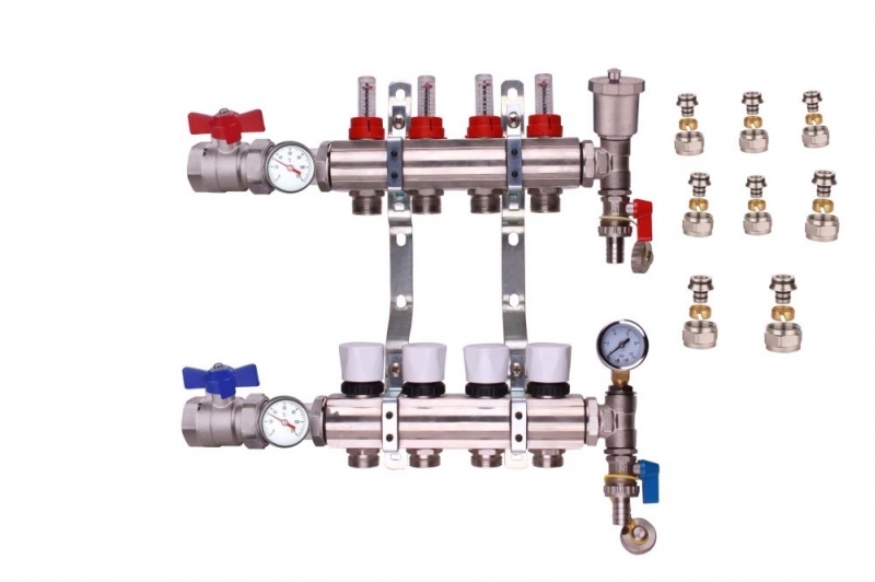 underfloor heating manifolds 4 port system