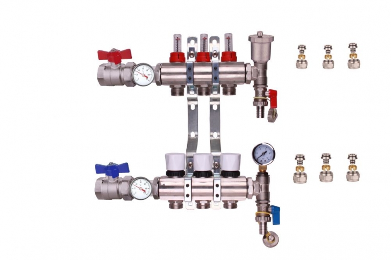 underfloor heating manifolds 3 port system high quality