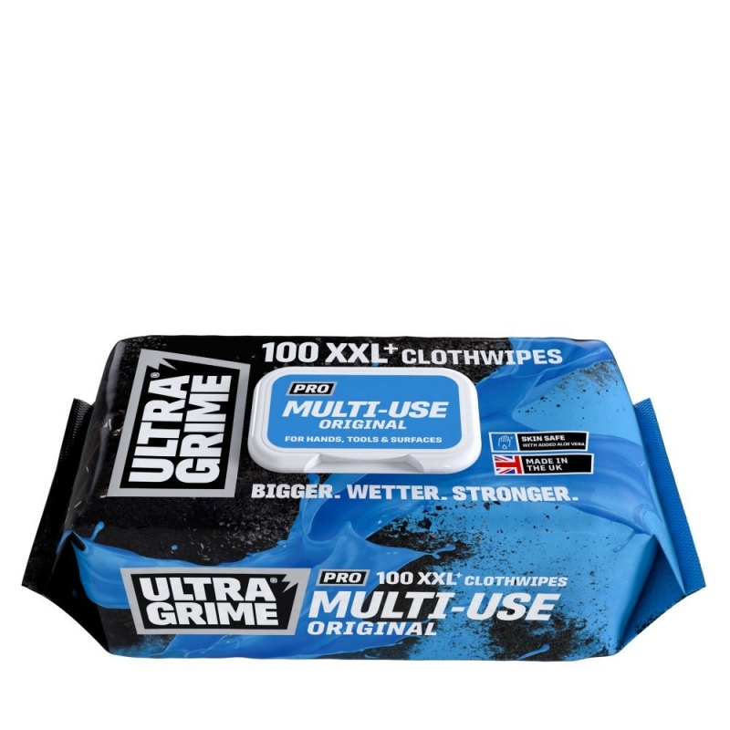 ultragrime pro multiuse 100 xxl wipes