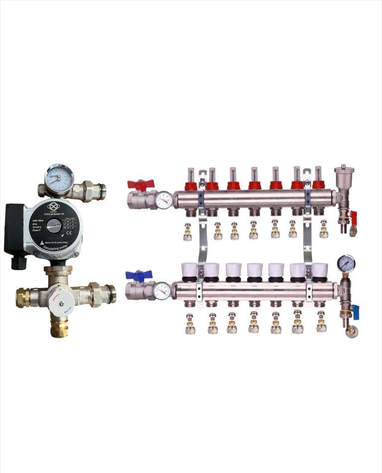 WATER UNDERFLOOR HEATING MANIFOLD 7 PORT GES PUMP KIT