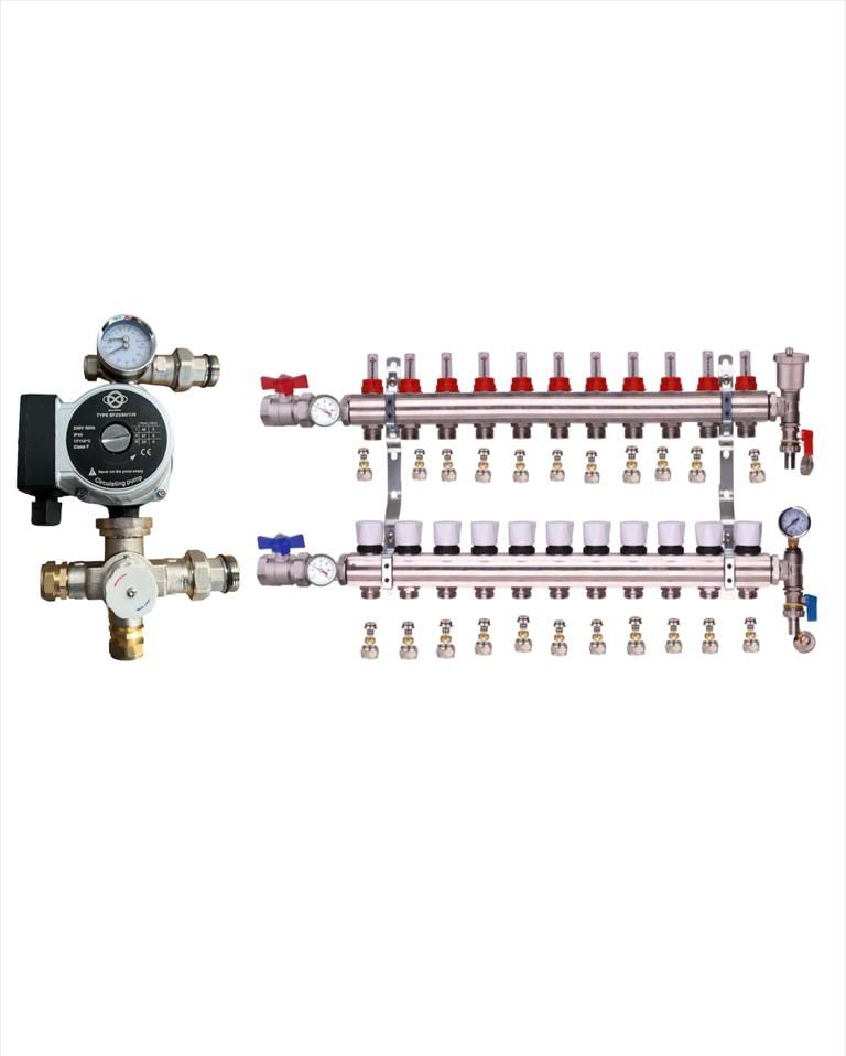 WATER UNDERFLOOR HEATING MANIFOLD 11 PORT GES PUMP KIT