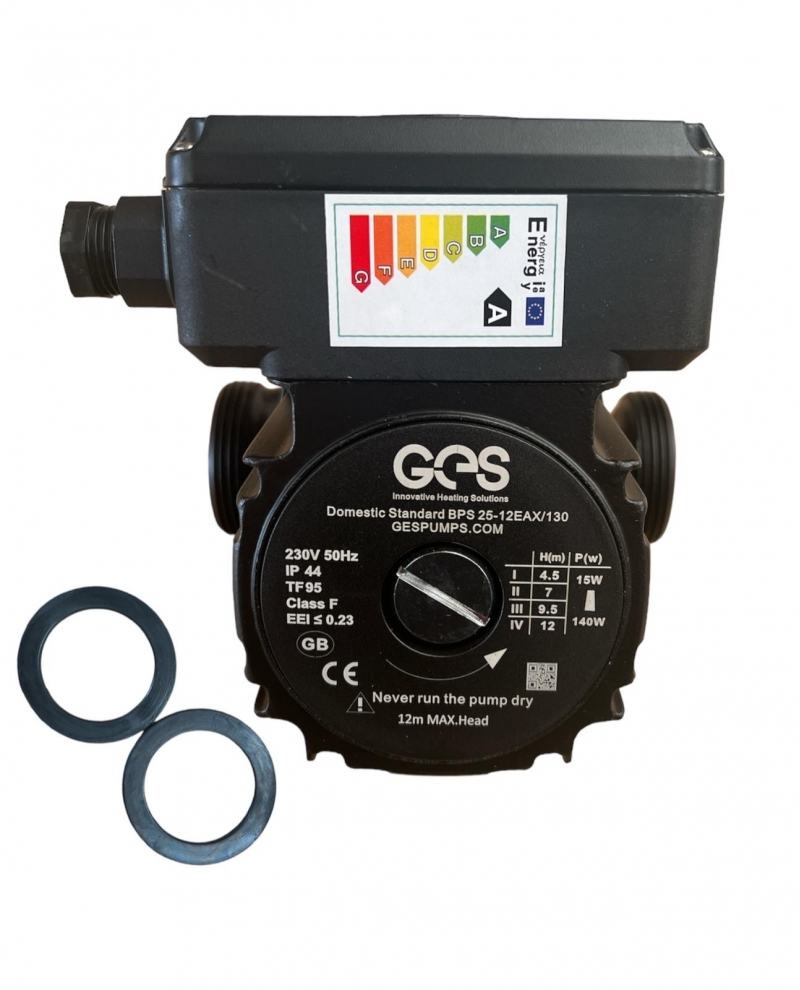 ges ups2 replaces groundfos 25-12eax/130 circulator pump 240v(replaces ups 25-55 and 25-80) 12m